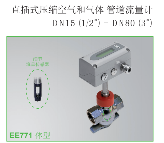 奧地利E+E EE772直插式壓縮空氣和氣體、管道流量計(jì)